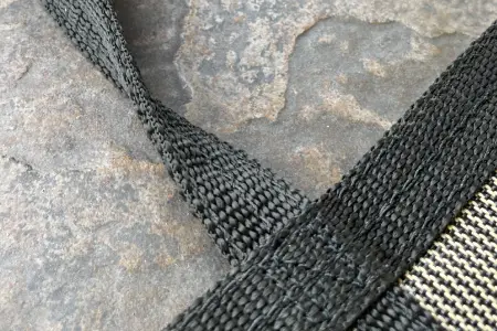 Double-layer webbing on a pool safety cover