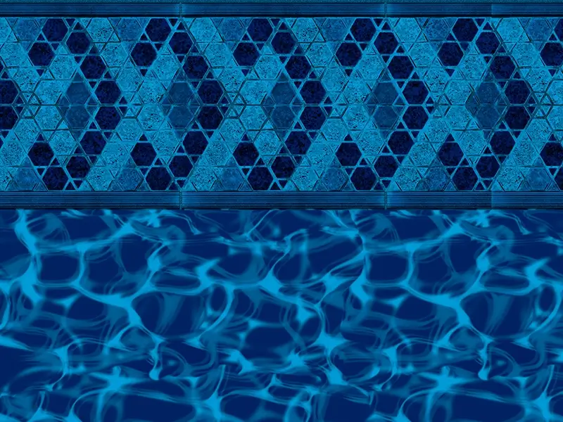 Collage Mosaic Blue Grotto Artisan Series vinyl pool liner