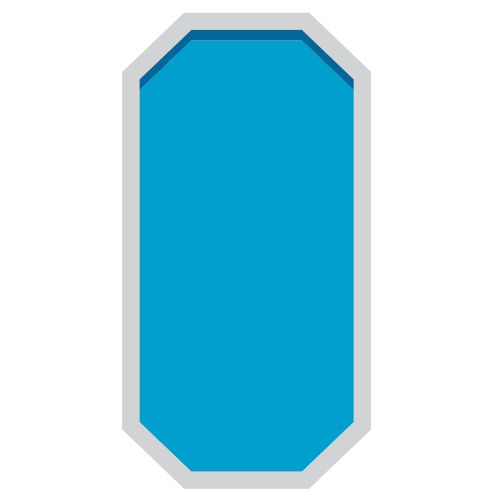 Grecian semi-inground pool shape diagram