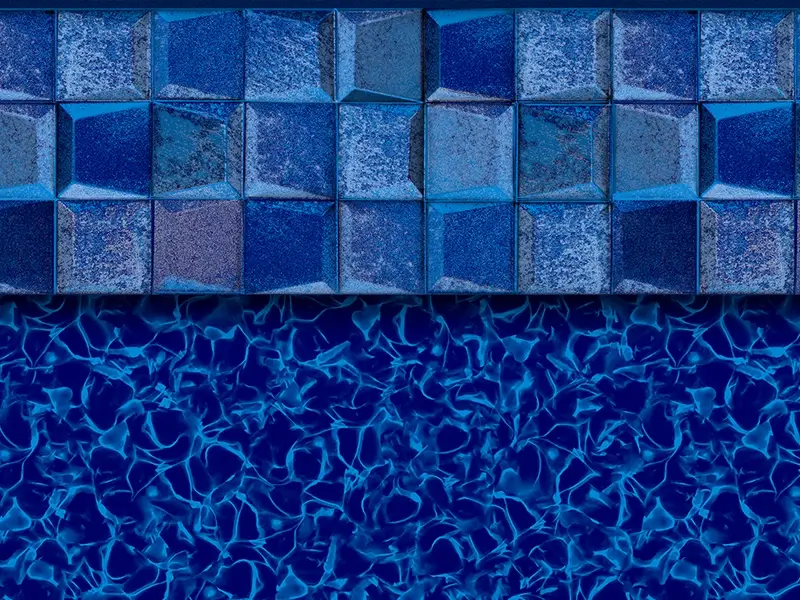 HD Electric Breaking Seawall Artisan Series vinyl pool liner