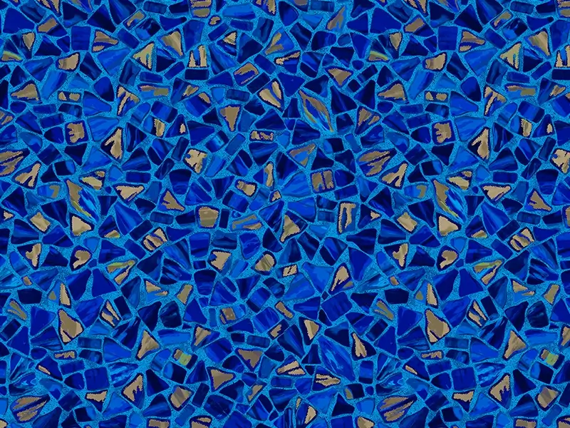 HDE Electric Carnival Blue with Gold Pet Friendly Series vinyl pool liner