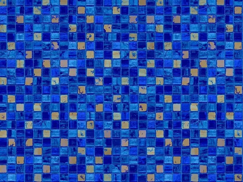 HDE Electric Skyline Blue with Gold Pet Friendly Series vinyl pool liner