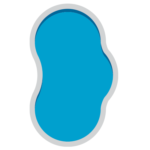Lagoon semi-inground pool shape diagram
