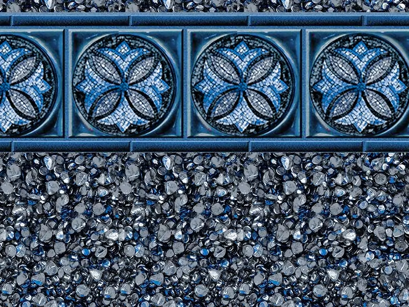 Lotus Fire Midnight Infinity Series vinyl pool liner