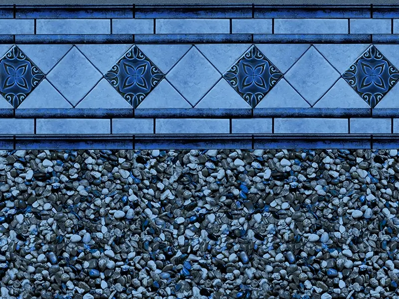 Lucca Blue Sapphire Pebble Infinity Series vinyl pool liner