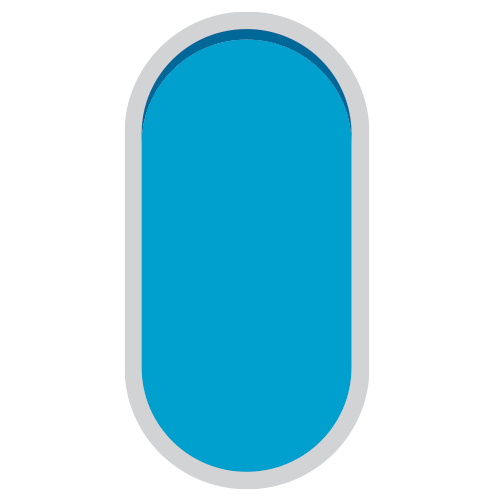 Oval semi-inground pool shape diagram