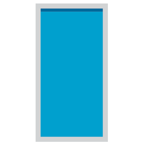 Rectangle semi-inground pool shape diagram