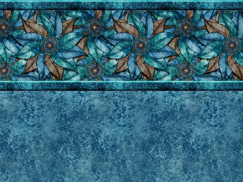 Tropical Bloom Infinity Series vinyl pool liner
